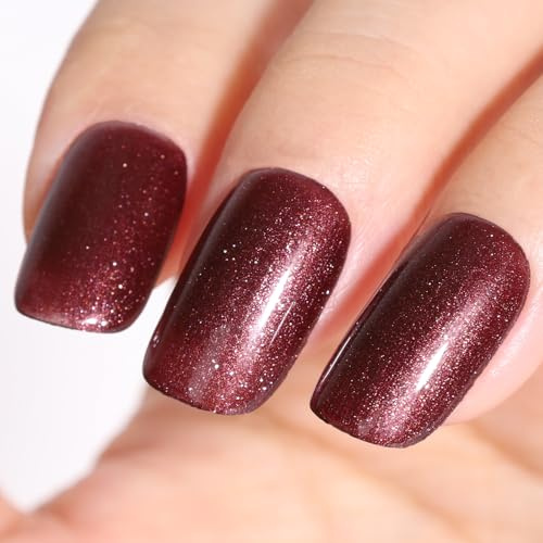 TUTUYU Glitter Brown Gel Nail Polish, 12ml Reddish Brown Bronze Gel Polish - Metallic Shimmer Manicure for Autumn & Winter, Fall/Winter Color Nail Art - G145