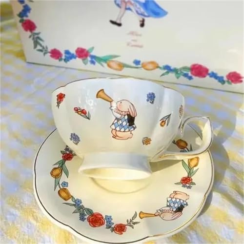 Set Con Teiera Set Di Teiere Set Teiera E Tazza Princess Heart Alice Paese Delle Meraviglie Ceramica Regalo Compleanno Perfetto Per Amanti Cartoni Animati Set Da Tè Portatile(Type-B)