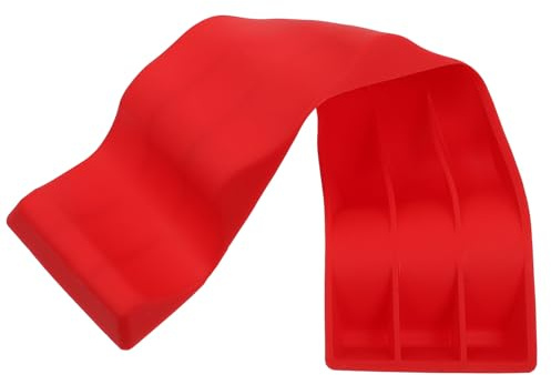 Toyvian Red Silicone Wine Bottle Rack Stackable Wine Holder for Table with Stable Design for Beer Bottles and Jars in Mini Fridge Storage