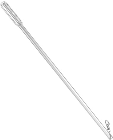 Alliage D’aluminium Baguette à Rideaux Manuelle 60cm | Poignée et Mousqueton Inclus, Finition Argenté Élégante, Ouverture et Fermeture des Rideaux, Usage Décoratif Maison