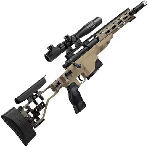 M40A6 Rifle Sniper Ball aus Schaumstoff | Sniper Blaster Gewehr mit 20 weichen Bällen Sucker und Teleskop verstellbar | Spielzeugpistole mit Auswerfladegerät und Bällen (Wüste)
