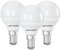 paul russells LED Light Small Edison Screw E14, 60w Equivalent, 6.5W 806LM LED Bulbs, 4000K Natural Cool White, Mini Globe Frosted G45 SES Golf Ball Energy Saving (Not Dimmable) Lightbulbs, 3 Pack