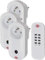 Brennenstuhl 1507041 Set 1 Télécommande et 3 Récepteurs Comfort-Line, Blanc, Taille Unique