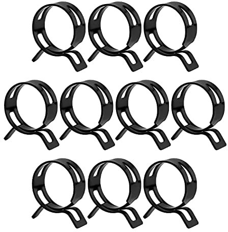 MroMax 20 fascette stringitubo a molla ID da 26 mm, fascette stringitubo nere adatte per linea carburante OD da 1-3/16, tubo flessibile in silicone, tubo dell'aria e tubo dell'acqua, boccola di