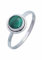 mantraroma Ring Silber Damen Malachit Edelstein grün schlicht modern