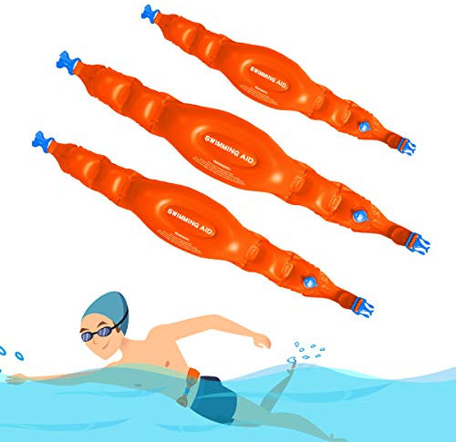 Kids Swim Belt,Swimming aid , Buoyancy Belt,Inflatable Pool Float,Make Your Swimming Easier and Easier, Adult and Kids Flotation, Great for Pool Swimming or Training(1 Set=3pcs=L+M+S)