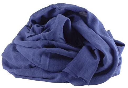 100%Mosel Musselin Dekostoff, in Classic Blue (48 cm x 5 m), 66 g/m², sehr dünner Tischläufer, zarte Tischdeko für Geburtstage & Hochzeiten, Tischband als Bunte Dekoration zu besonderen Anlässen