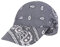 Kopftuch für Damen Herren Bandana Cap Hut Sport Kopfbedeckung Piratenmütze Hip Hop Cap Stirnband aus atmungsaktive Baumwolle (Grau mit Krempe)
