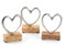 Logbuch-Verlag 3 kleine Herzen zum Hinstellen 11 cm Deko Valentinstag Liebe Geschenk Silber Hochzeit Geburtstag