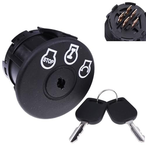 JEENDA Riding Lawn Mowers Ignition Switch Key Compatible with MTD Craftsman 725-04659 925-04659 Cub Cadet Zero Turn Ariens Gravely Bad Boy Dixie Chopper Troy-Bilt John Deere Tractor-5 Terminals