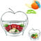 HK Online Apple Chrome Fresh Fruits Basket & Citrus Peeler (Apple Chrome Fruit Bowl & Peeler)