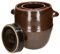 KOTARBAU® Pot à fermentation en céramique - 40 l - Avec couvercle - Pour grès et choucroute - En faïence - Marron