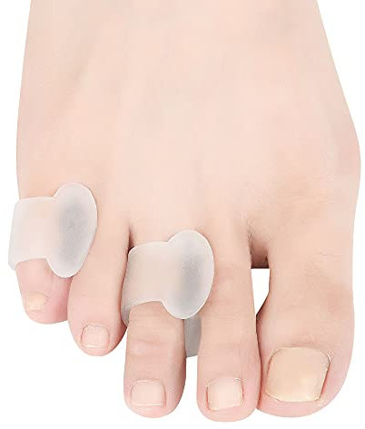 Gel Toe Separators, Pinky Toe Protector Spreader Small Silicone Toe Spacers, Cushions for Curled Overlapping Separate Toe Correct(Translucency Colour)