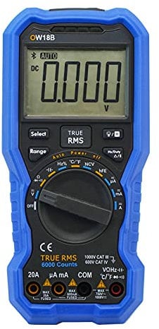 OW18B True RMS Digital Multimeter BT Datenlogger NCV Taschenlampe Temperaturtest zählt Multimeter Manuelle und Auto Ranging