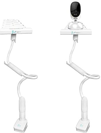 Flexi Twist Pro | Universal Babyphone Halterung Regal | Sicher mit Gurten & Klemme an Möbeln | Kein Bohren erforderlich | Flexible Babykamera Halterung | Baby Monitor Regal Pro