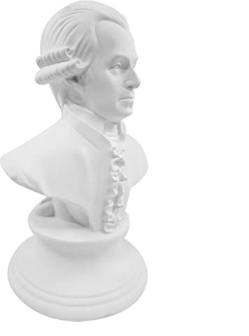 Kunstharz Mozart Büste, für Kunststudium Klassische Figur | Weiße Europäischer Vintage Stil, Glatte Oberfläche, Realistische Details, Atelier und Ausstellung, 1 Stück