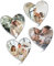 ACBungji 4/6 Stücke Kühlschrankmagnete Magnet Bilderrahmen Kühlschrank Fotorahmen Fotomagnete Liebe Süße Deko Personalisierte Geschenke für Freunde Familie