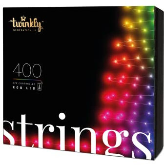 Ghirlanda luminosa collegata TWINKLY per albero di Natale - Generazione II 2019 - Controllabile tramite smartphone per effetti visivi inediti in esclusiva di Festive Lights (32m)