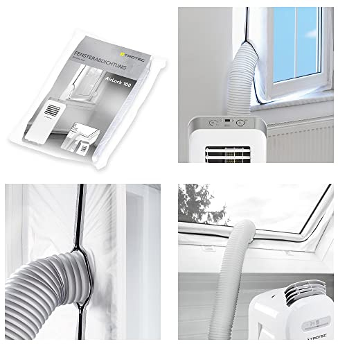 TROTEC AirLock 100 Fensterabdichtung für mobile Klimageräte | Ablufttrockner Flügelfenster Dachfenster Fenster Hot Air Stop