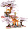 POIWEYR Sakura Baum Bausteine Bausatz, 1814 Teile DIY Baumhaus Modell Landschaftsmodell Architektur Modell, Kirschblüte Modellbausatz Konstruktionsspielzeug Kompatibel mit Lego