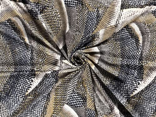 Stretch-Strickstoff aus Viskose-Jersey, abstrakt, Meterware, Grau