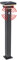 Esotec LUCCA 86 Lampadaire solaire PIR pour extérieur - Avec détecteur de mouvement - Éclairage de jardin - En acier inoxydable - Batterie en métal IP44 - Résistant aux intempéries - Noir - Hauteur