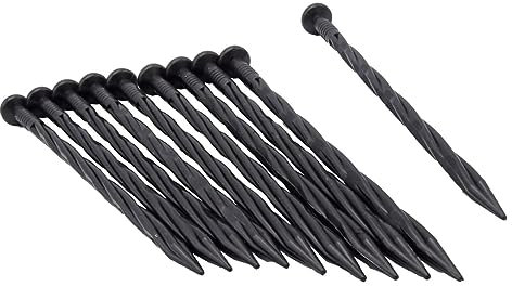 Nature Lot de 10 Ancres pour Bordure de Gazon en Rouleau H 20 cm