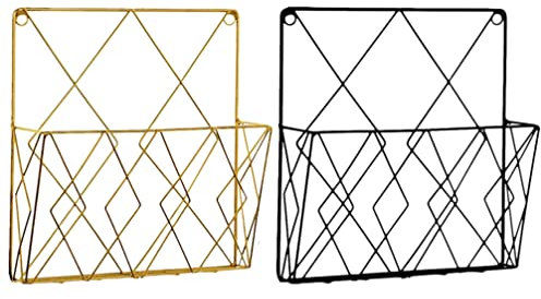 Cabilock 2 Piezas Revistero De Pared Archivador De Pared De Metal Colgador De Archivos De Pared Organizador De Archivos De Pared Revista Planchar Oficina Estante para Folletos