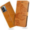 DENDICO Coque pour Oppo A57S 4G/ Oppo A77 5G / Oppo A57 4G, Papillon Imprimé Housse en Cuir PU Magnétique Portefeuille, Étui à Rabat pour Oppo A57S 4G/ Oppo A77 5G / Oppo A57 4G, Jaune