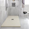 Yellowshop - Piatto doccia rettangolare in marmoresina base 70 cm h 2,5 cm HEAVY Sabbia con sifone, piletta e copripiletta inox (Cm 70x90)