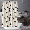 Aotiwe Haken Duschvorhang, Duschvorhang Eckig Geometrisches Dreieck Quadrat Weiß Schwarz Gold Polyester 120X180cm