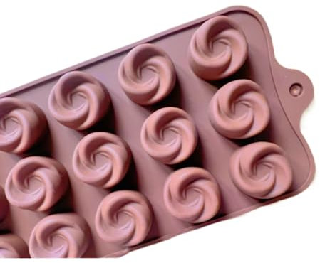 TTOA - Swirl Rose Silicone Chocolate Mould| Flower Fondant Mould | Clay Jelly Ice Cube | Cake Decoration | Sweet