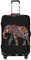 ASEELO Fröhlicher Elefanten-Koffer-Abdeckung, Reisegepäck-Abdeckung, Koffer-Schutz, passend für 45,7 - 81,3 cm Gepäck, Schwarz, Large