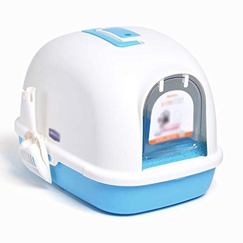 Katzentoilette Kreative tragbare Katzentoilette Haustier-Mülleimer Haustierbedarf Katzentoilette (Farbe: Blau)