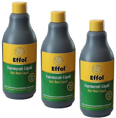 RL24 - Haarwurzel-Liquid – Pferde Hautlotion 3 x 500 ml Flasche (3er Set) | Für Langhaar & Haarwurzel – Mähnenliquid mit Urea & Birkenextrakt