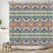 ASDCXZ Boho Duschvorhang 180x200 cm, Modern Kunst Boho Style Regel Geometrie Bunt Muster Bad Waschbar Duschvorhänge Polyester Textil Wasserdicht Badevorhang für Badewanne mit 12 Haken
