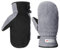 Harssidanzar Herren Winter Fäustlinge Outdoor Handschuhe Wildleder Fleece Thinsulate Winter Fäustlinge Lederhandschuhe SM040EU,Grau/Schwarz, Größe XL