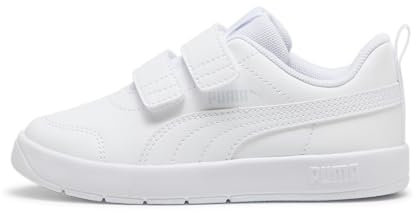 PUMA Courtflex V3 V PS, Sneaker, White White-Silver Mist, 32 EU