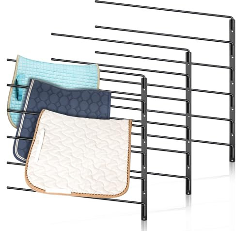 Maxcheck 2 Set Satteldeckenständer Sattelunterlage Rack Sattelständer 180 Grad ausschwenkbar Wandhalterung Sattelständer Pferdeanhänger Zubehör Pferdezaumzeug Aufbewahrung für verschiedenes Zubehör,