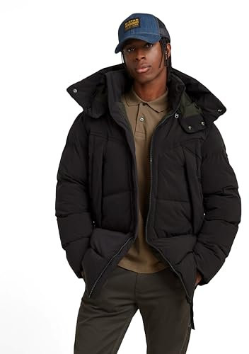 G-Star Herren G- Whistler Padded Hooded Parka 2.0, Schwarz (dk black D25347-D518-6484), XXL
