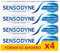 Sensodyne Täglicher Schutz für Zahnpasta, Linderung für empfindliche Zähne, dauerhafter Schutz gegen Zahnempfindlichkeit, 4 x 75 ml