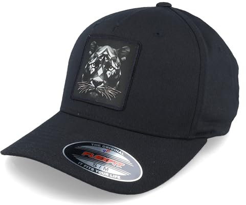 Hatstore Black Panther Low Poly Art Black A-Frame Flexfit Cap - Grösse: L/XL - (58-61 cm)