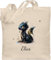 Baumwolltasche - Süßer Kleiner Drache mit Namen I Nachtdrache I Dragon I Drachen I Drachenzähmen - Unisize - Naturweiß - tasche dragons zähmen jutebeutel drachenmotiv und name jutetasche