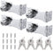 YOUNTHYE 4Set Hasp and Staple Heavy Duty, 3 Inch Keyed Hasp Lock with Padlock, Door Lock Hasps Twist Knob Safety Shed Lock for Cabinets Cupboard Drawer Gate