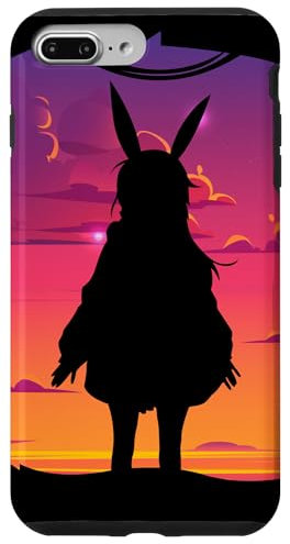 iPhone 7 Plus/8 Plus Anime Kawaii Otaku in Sunset Purple Clouds Phone Case