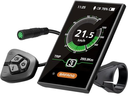 Bafang Ebike Display DPC18 für BBS01B BBS02B BBSHD Mid Drive Motor, 0-9 Pedal Assist Levels eBike Computer Display