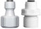 Oiieco 2 Stück Wasserzulaufleitung Anschluss Adapter, 1/4 RO Wasser Gerade Rohrfitting auf 1/2 Weiblich und Außengewinde Push In Schnellverbinder für Osmose Wasserfilter Umkehrosmoseanlage