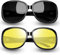 Joopin Lunettes de conduite de Nuit Femme Oversize Anti Éblouissement Vision Nocturne Lunettes Jaune Conduite de Nuit Anti Phare UV400