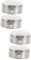 KONTONTY 2sets Chrome Handrail End Caps for Stairs Metal Handrail Sealing Covers Staircase Plugs 2pcs*2