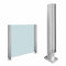 Edelstahl Glas Geländer Pfosten für Terrasse Balkon Treppe Deck Veranda Pool Sicherheitszaun Innen Außen Balustrade Säule mit Bodenmontage Gartenzaun Baluster